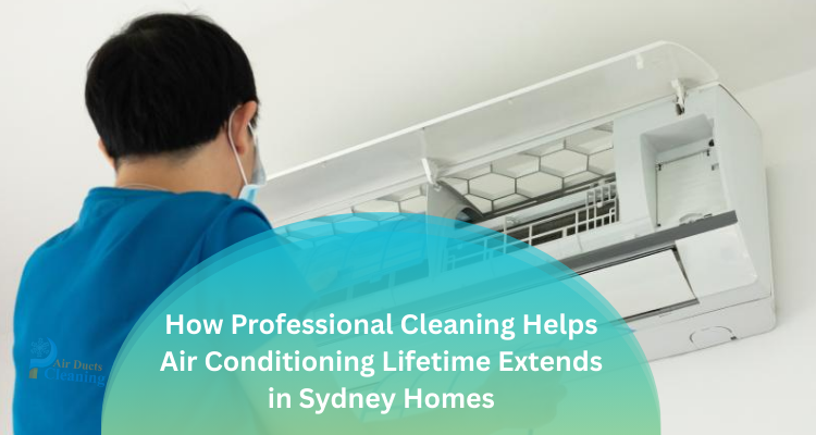 air ducts cleaning technician inspecting split system